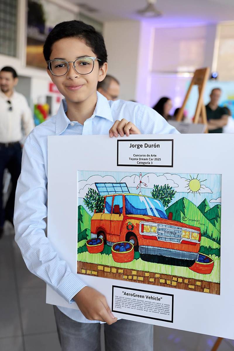 El concurso de arte “Toyota Dream Car” premia la imaginación futurista y el talento de la niñez hondureña