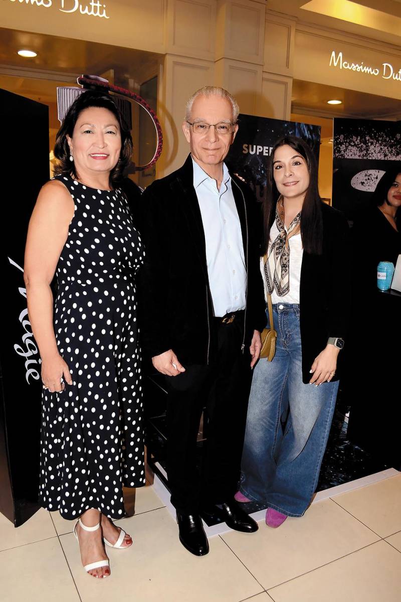 Marcia Velásquez, Guy de Pierrefeu y Christine Pierrefeu.