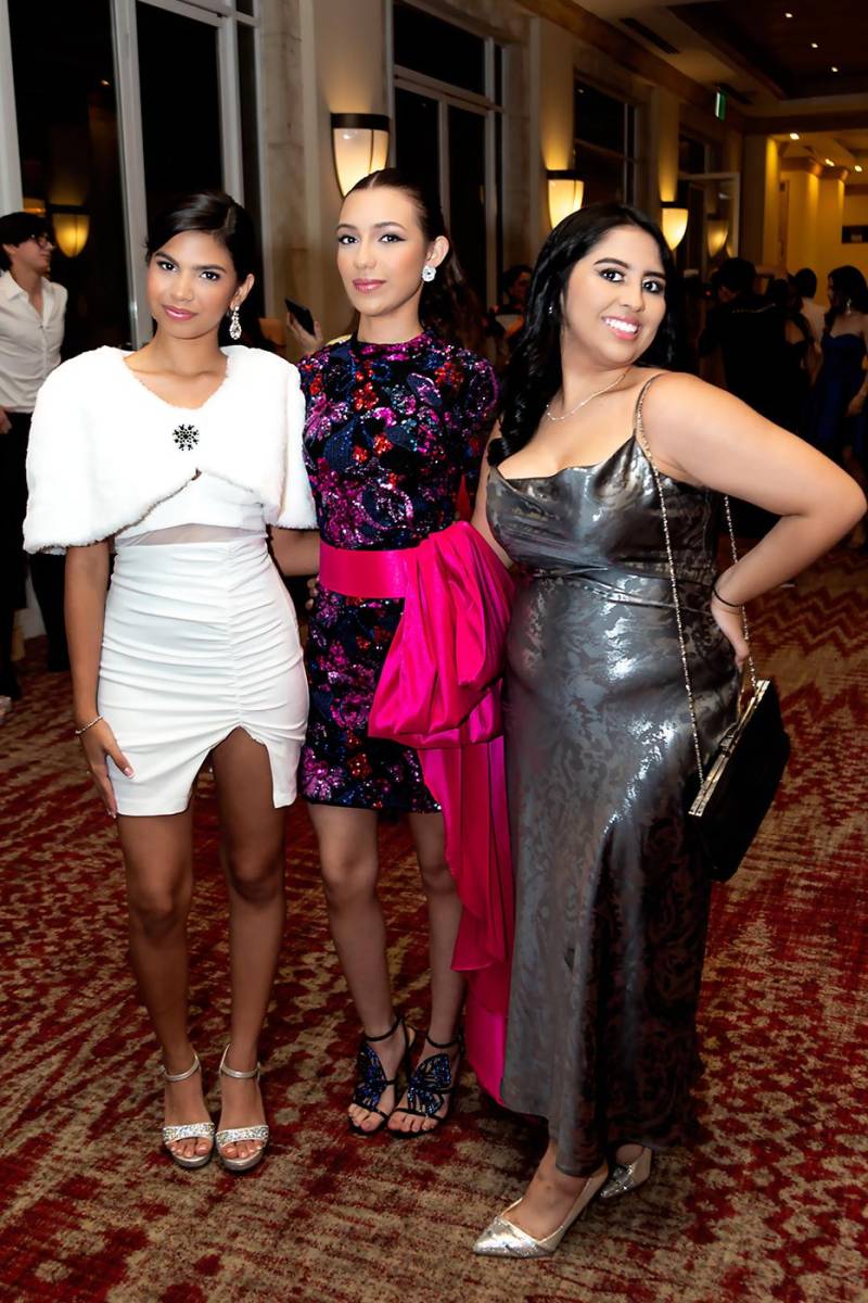 Celeste Maradiaga, Leah Aguilar y Claudia Rodríguez.