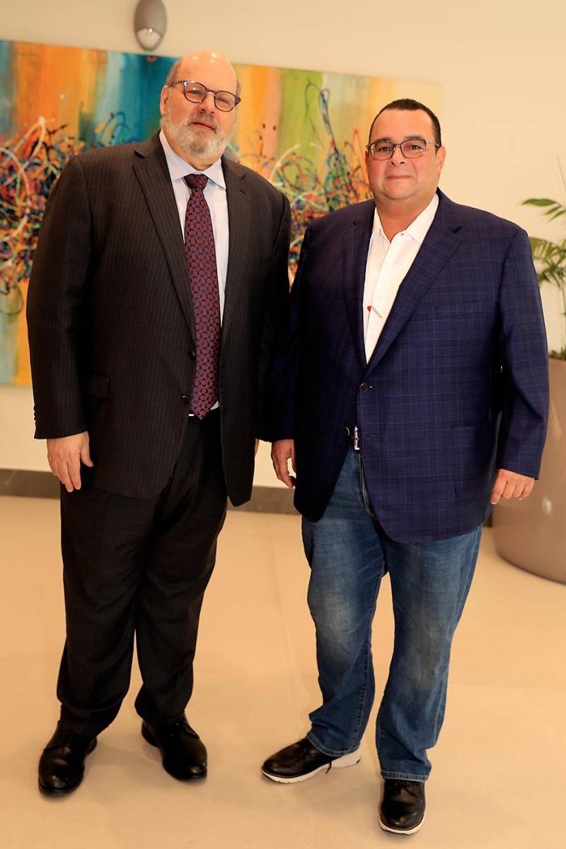 Jorge Canahuati Larach y Jorge Aldana.