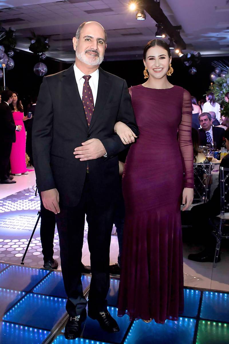 Eduardo Facussé y su hija Olga Victoria Facussé.