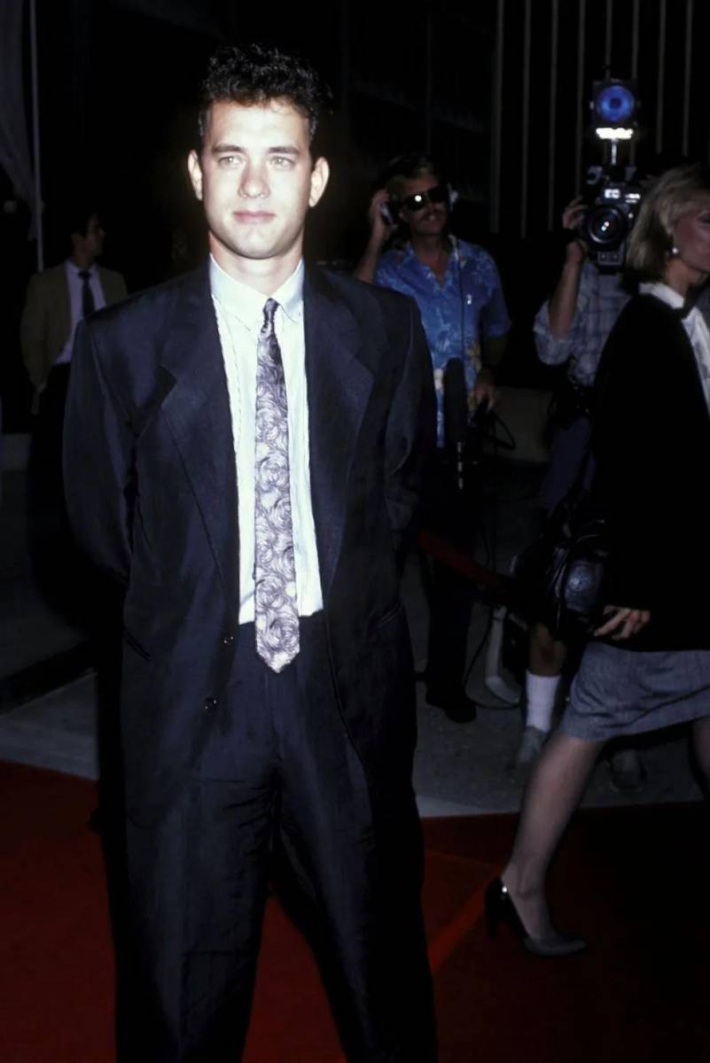 Tom Hanks en la premiere de Nothing in Common, 1986.