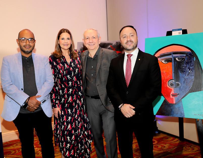 Fernando Carranza, Suyapa y Miguel Velez con Joel Muchnik
