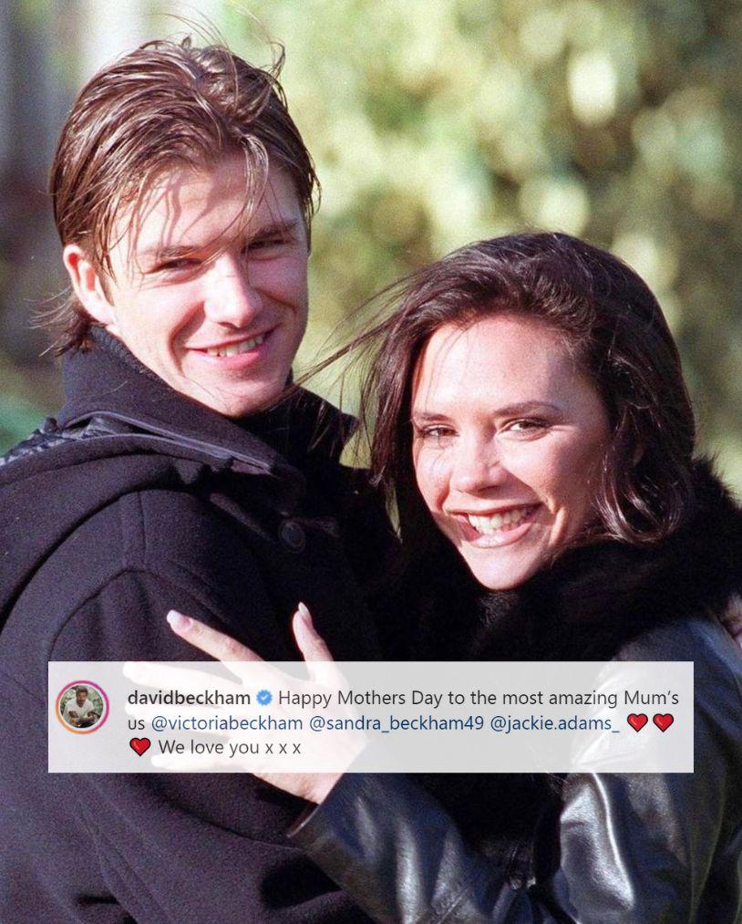 David Beckham se tomó un momento para regalarle unas cariñosas palabras a su esposa: “Feliz Día de la Madre a la mamá más increíble para nosotros. Te amamos, x x x”. 