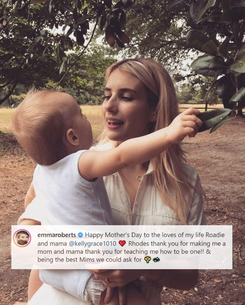 Emma Roberts publicó una fotografía con su hija en compañía de un conmovedor mensaje. “Feliz día de la Madre a los amores de mi vida, Roadie y mamá. Rhodes, gracias por hacerme mamá; mamá, ¡gracias por enseñarme a ser una! Y ser las mejores mamis que podríamos pedir”. 