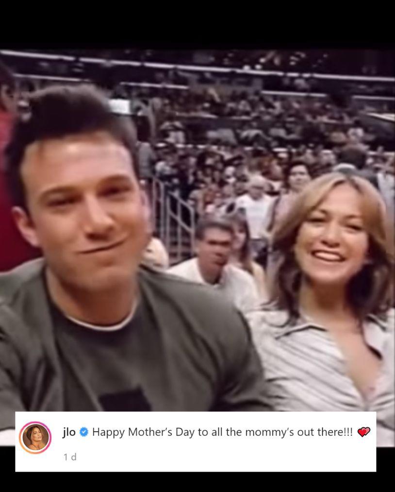 Jennifer López compartió un vídeo antiguo junto a su prometido: “¡Feliz día de la madre a todas las mamis!”. 