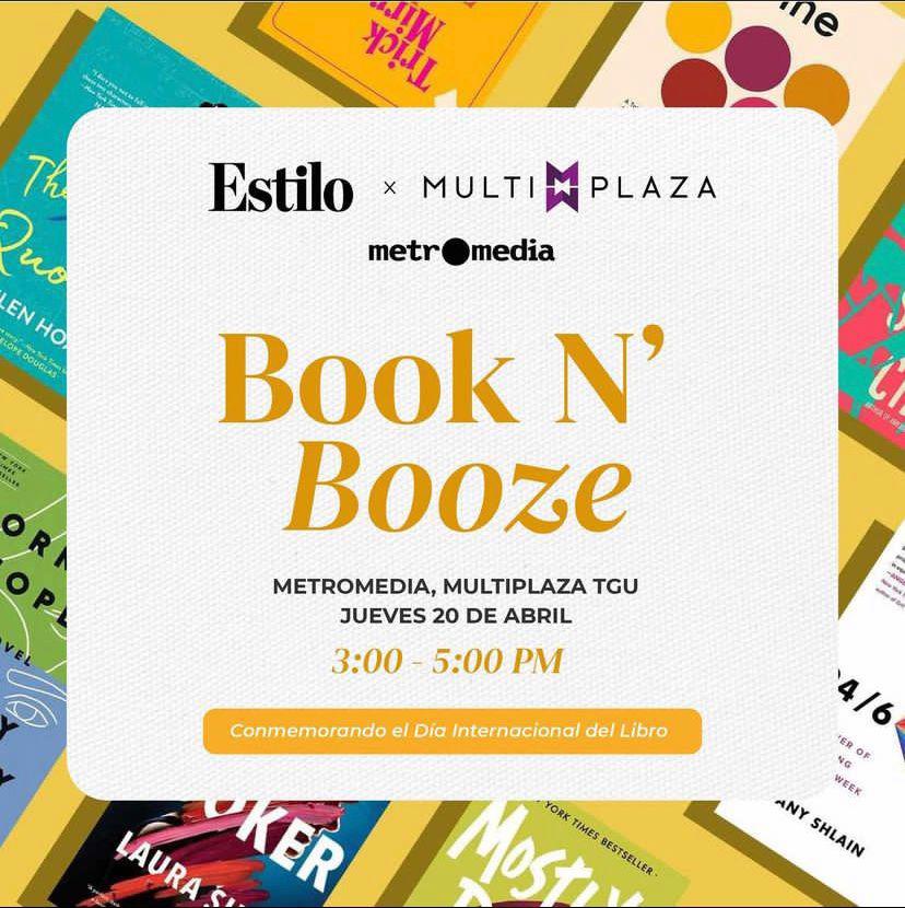 Revista Estilo y Multiplaza conmemoran el día del libro con Book N’ Booze