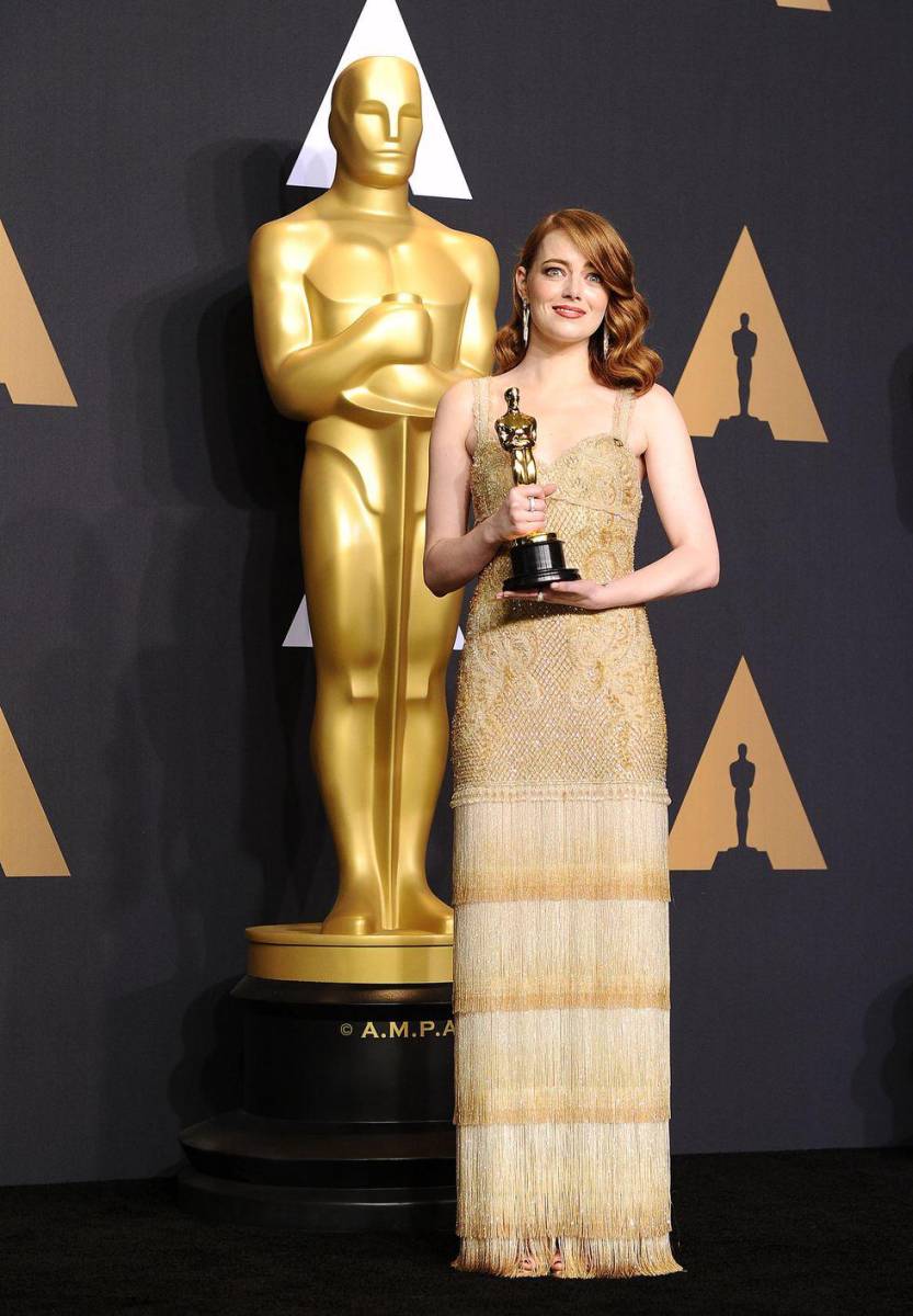 Emma Stone en Givenchy, 2017. 