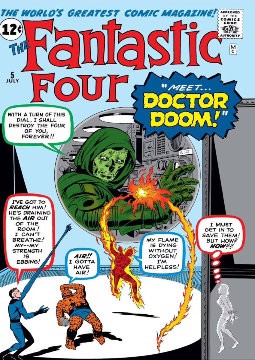 Creado por Stan Lee y Jack Kirby, apareció por primera vez en la edición número 5 de Los Cuatro Fantásticos en julio de 1962. Victor Von Doom nació en la nación ficticia de Latveria y su vida estuvo marcada desde el inicio por la tragedia. Su madre, una hechicera, murió en una batalla con demonios, dejando a Víctor con un ardiente deseo de venganza y poder.