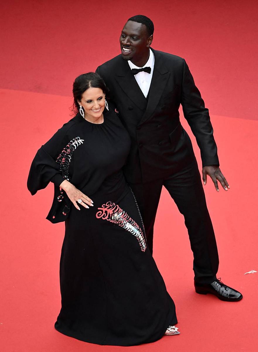 El actor francés Omar Sy con su esposa Helene Sy 
