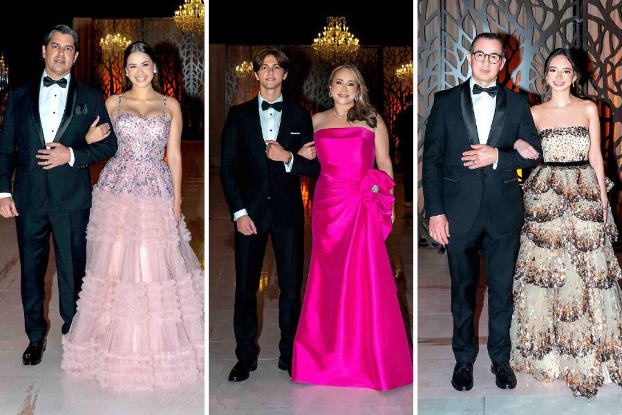 El momento sublime de la velada, inició con el desfile de padres e hijos, quienes hicieron un recorrido desde las gradas ubicadas en el lobby, para luego ingresar al salón y posarse en la pista para protagonizar el emotivo instante.