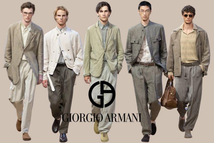 La colección masculina Spring/Summer 2027 de Giorgio Armani presentó una propuesta ligera, sofisticada y relajada, donde predominaron las siluetas fluidas, los tejidos frescos y una paleta inspirada en el Mediterráneo.