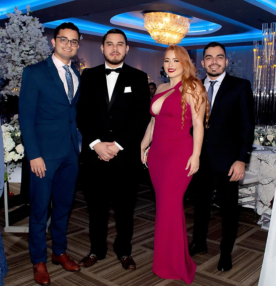 Eduardo Erazo, Mario Núñez, Ángela Elvir y David Pineda