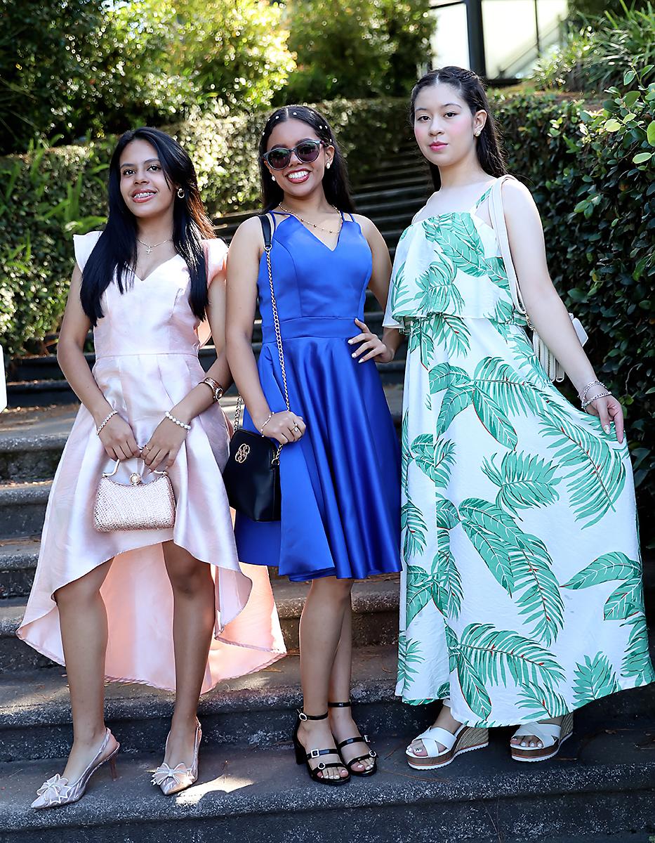 Valeria Colindres, Valery Rosales y Mildred Galo.