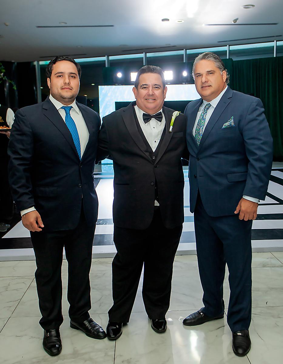 Christopher Fuschich, Geovani Chahín y Basilio Fuschich.