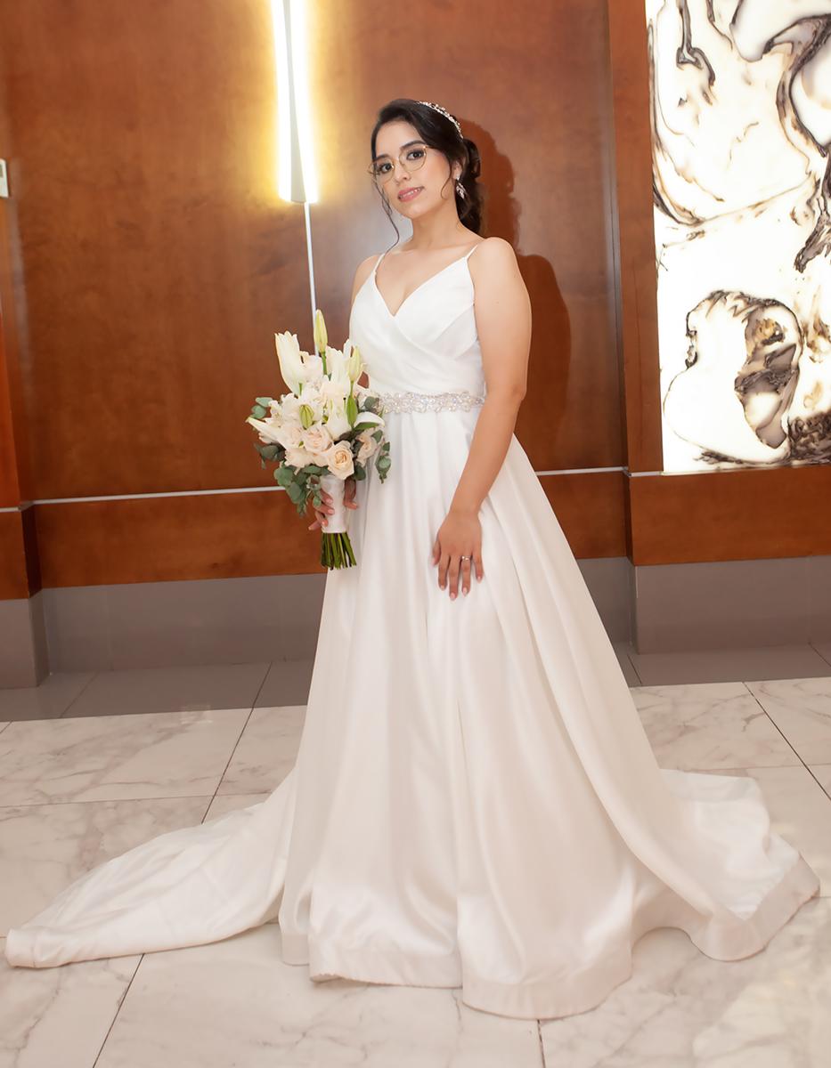 La novia Patricia María Pavón.
