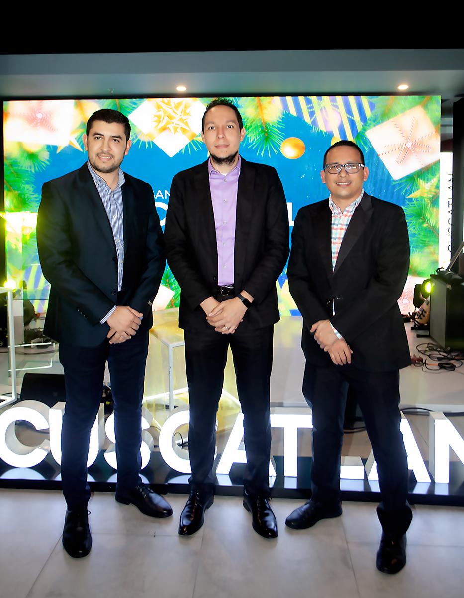 César Laínez, Ever Escoto y Carlos Menjivar.