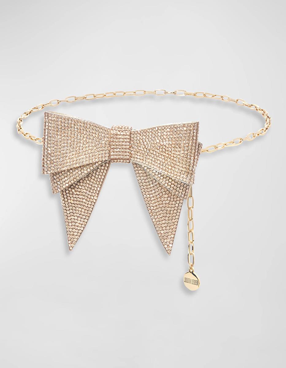 Elegante faja de listón elaborada con cadena y piedras 