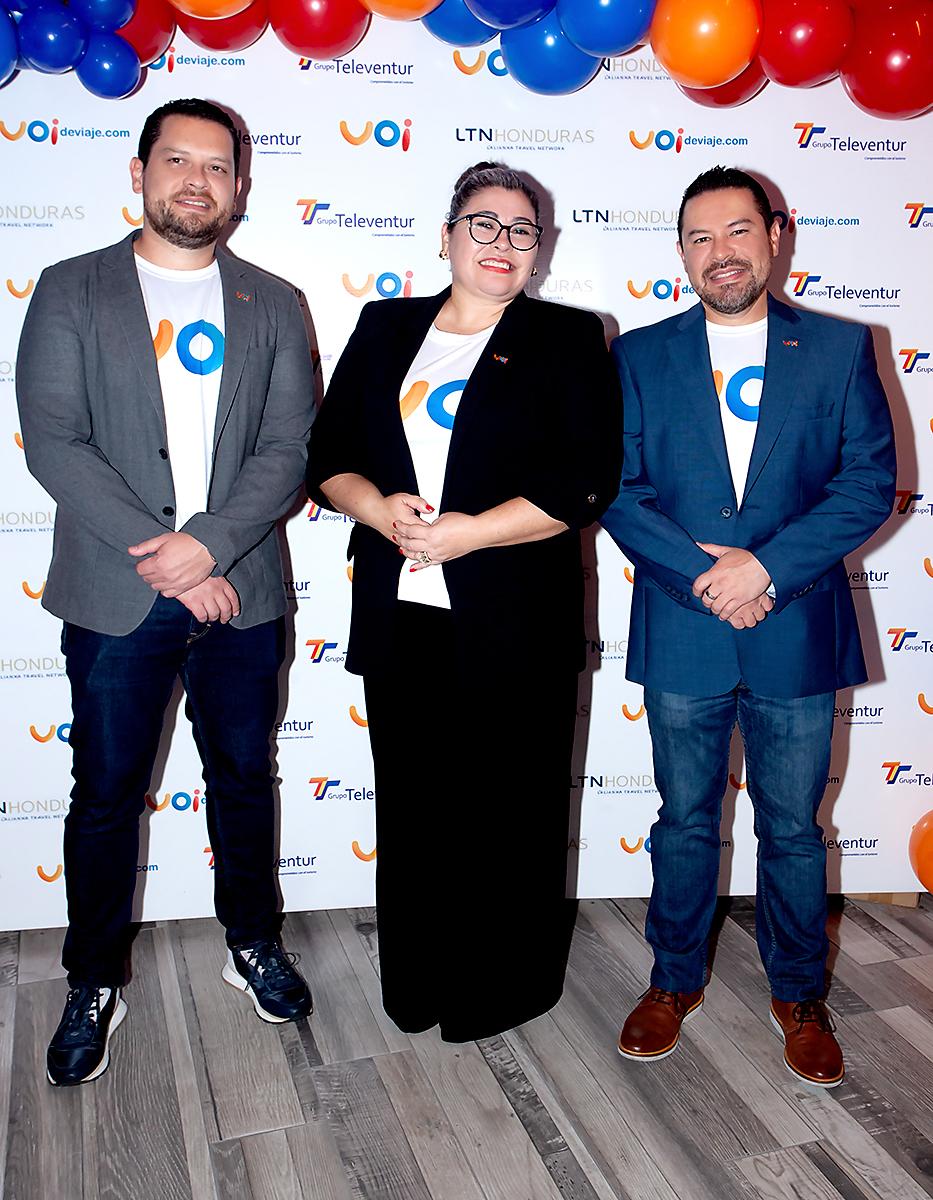 Armando, Mariela y José María Palacios: ejecutivos de la Agencia de viajes VOI