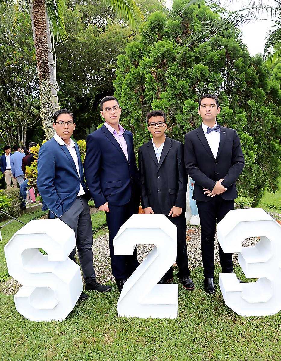 Sebastián Castillo, Aaron Castillo, José Rodas y Jesús Varela