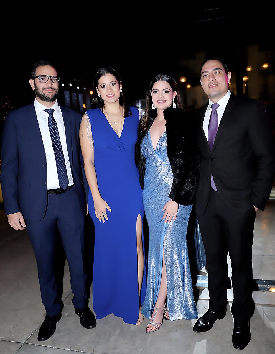 Eduardo y Elena Saybe con Daniela y Ricardo Figueroa