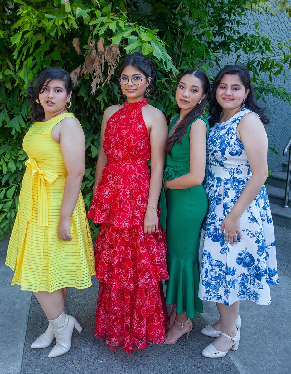 Joseline Rodríguez, Rebeca Romero, María Celeste y Melba Rodríguez.