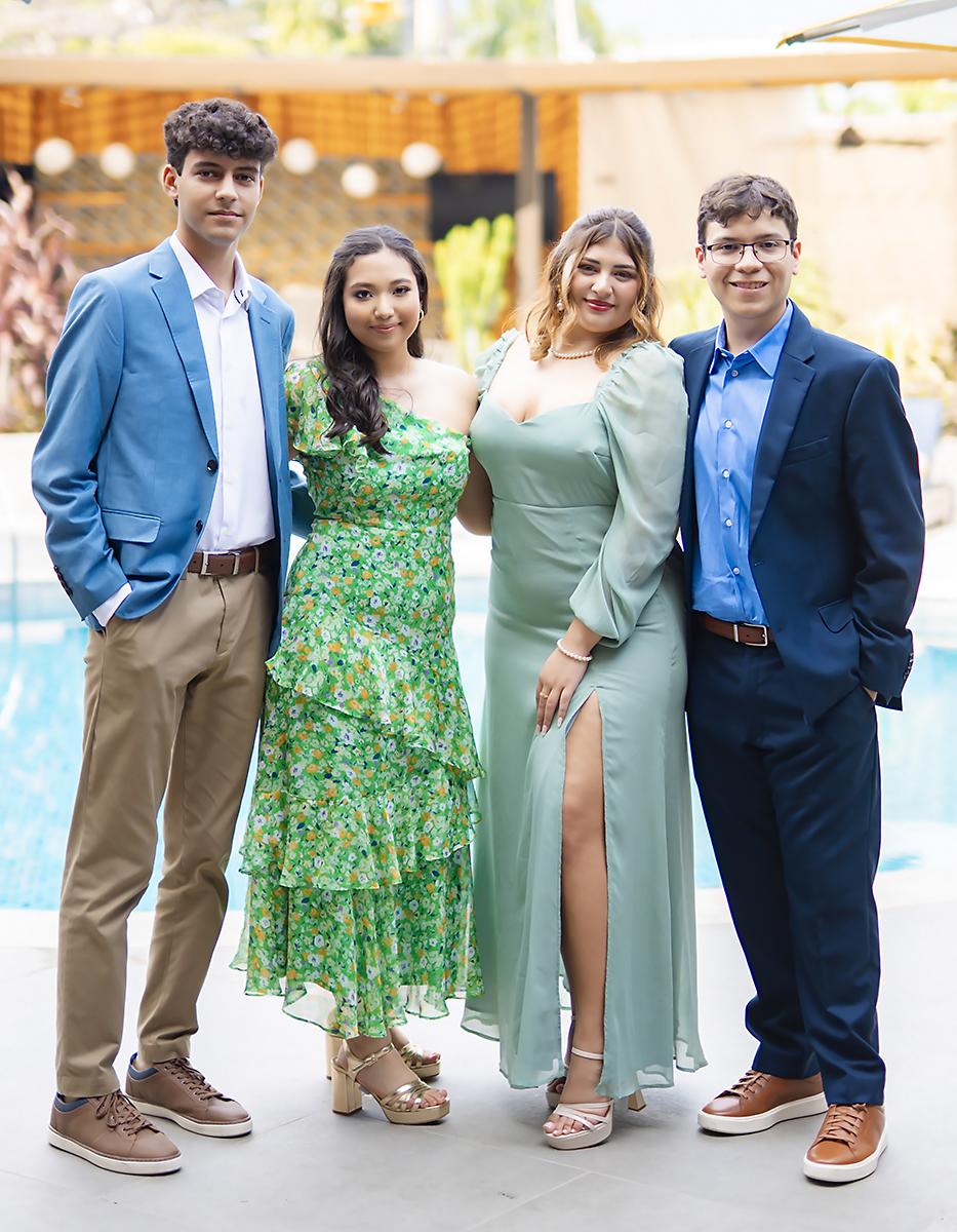 Alejandro Cueva, Gabriela Hernández, Lizzie Ramos y Andrés Palma.
