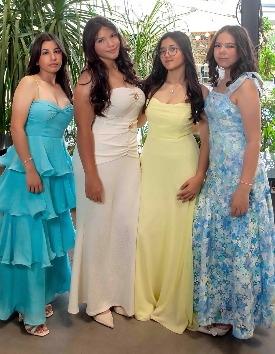 Meraris Maldonado, Briana Gáleas, Grecia Amaya y Eliana Cruz