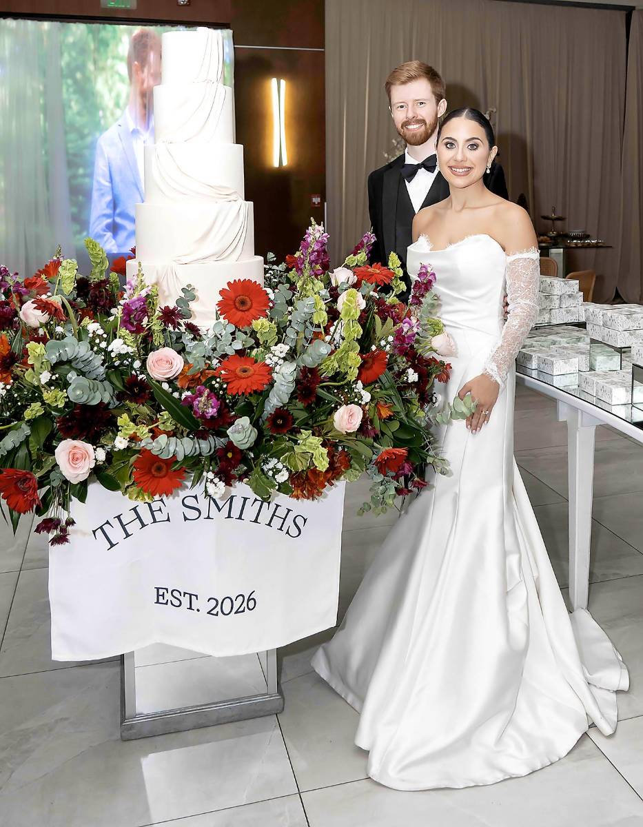 Los recién casados Walter y Andrea Smith.