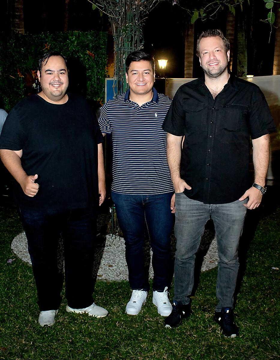 Juan Carlos Bendaña, Emanuel Baide y Ernesto Lardizábal.