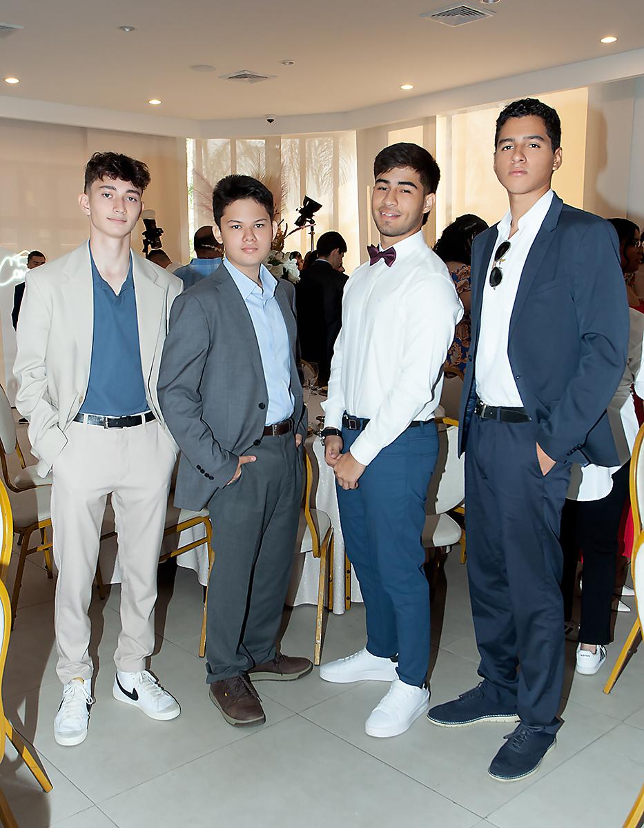 Carlos López, Carlos Cuellar, Harry Soriano y Diego Mejía