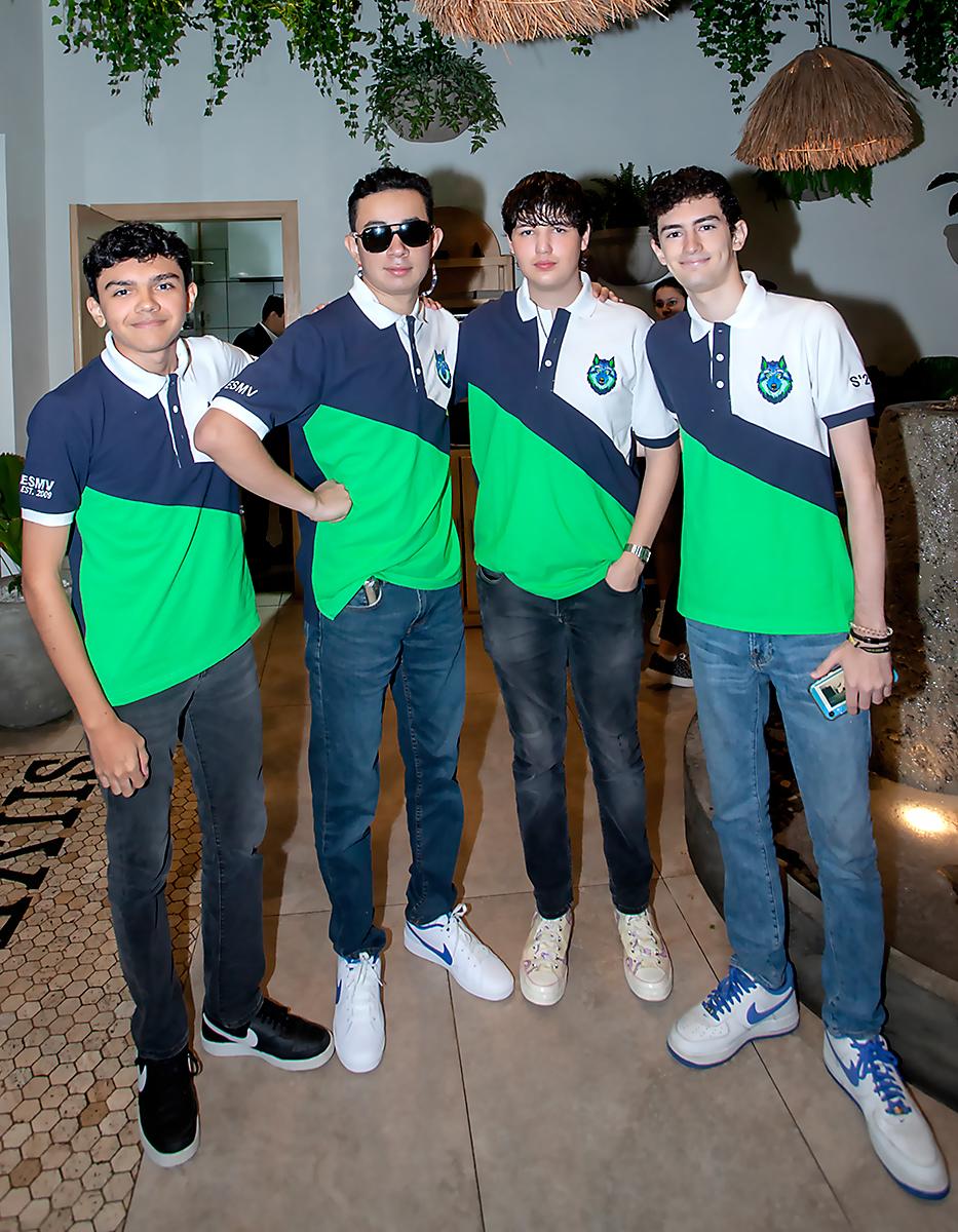 José Caraccioli, Andrés Valladares, Sergio Morales y Daniel Matute