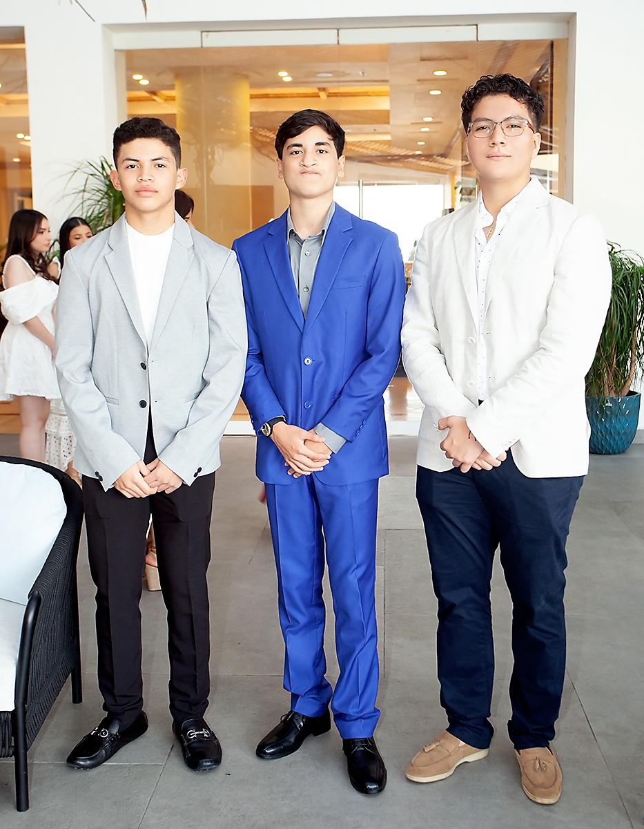 Bayron Sauceda, Diego Fonseca y Onan Hernández. 