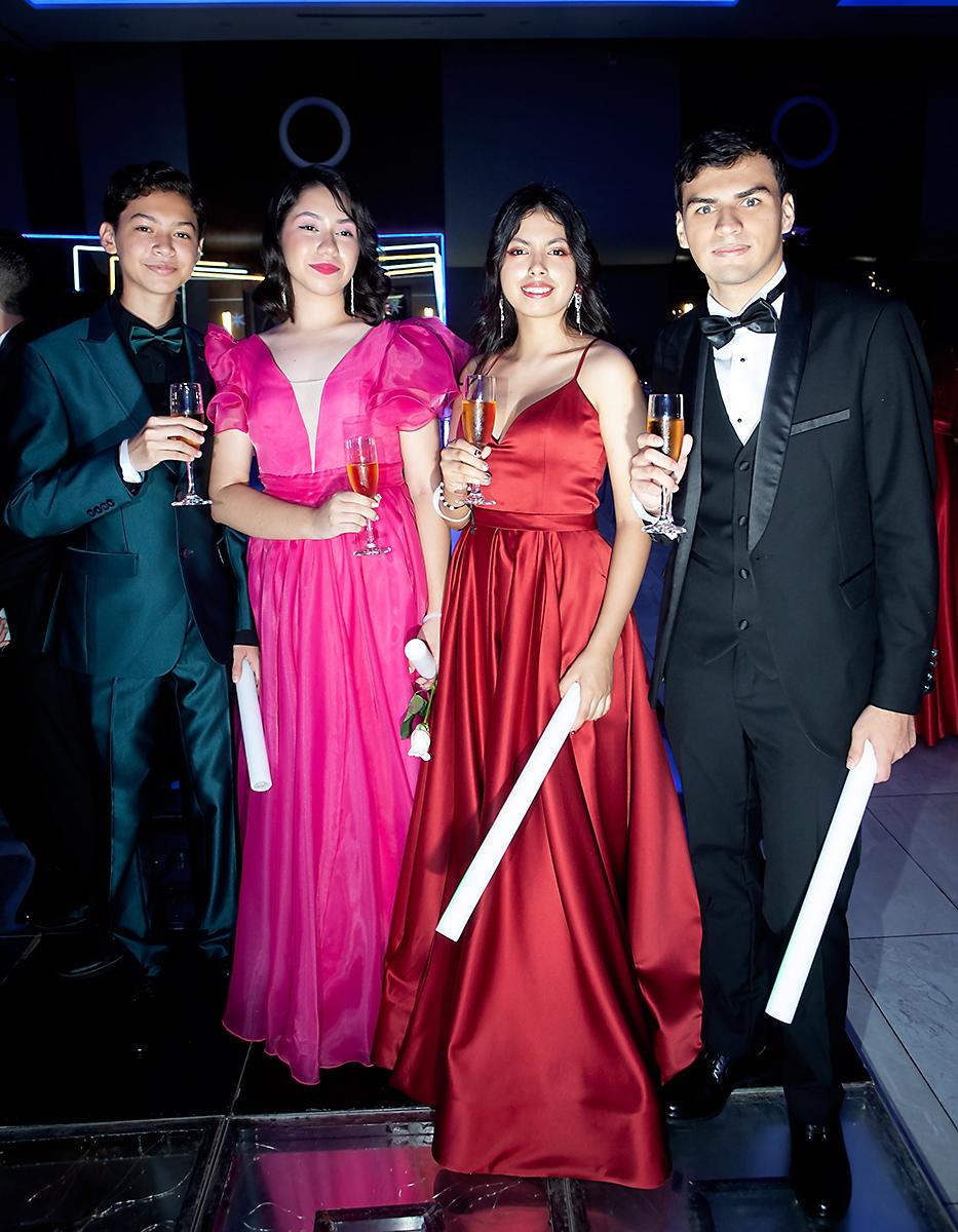 Erick Maldonado, Guityen Funez, Gabriela Rápalo y Andrés Spilsbury