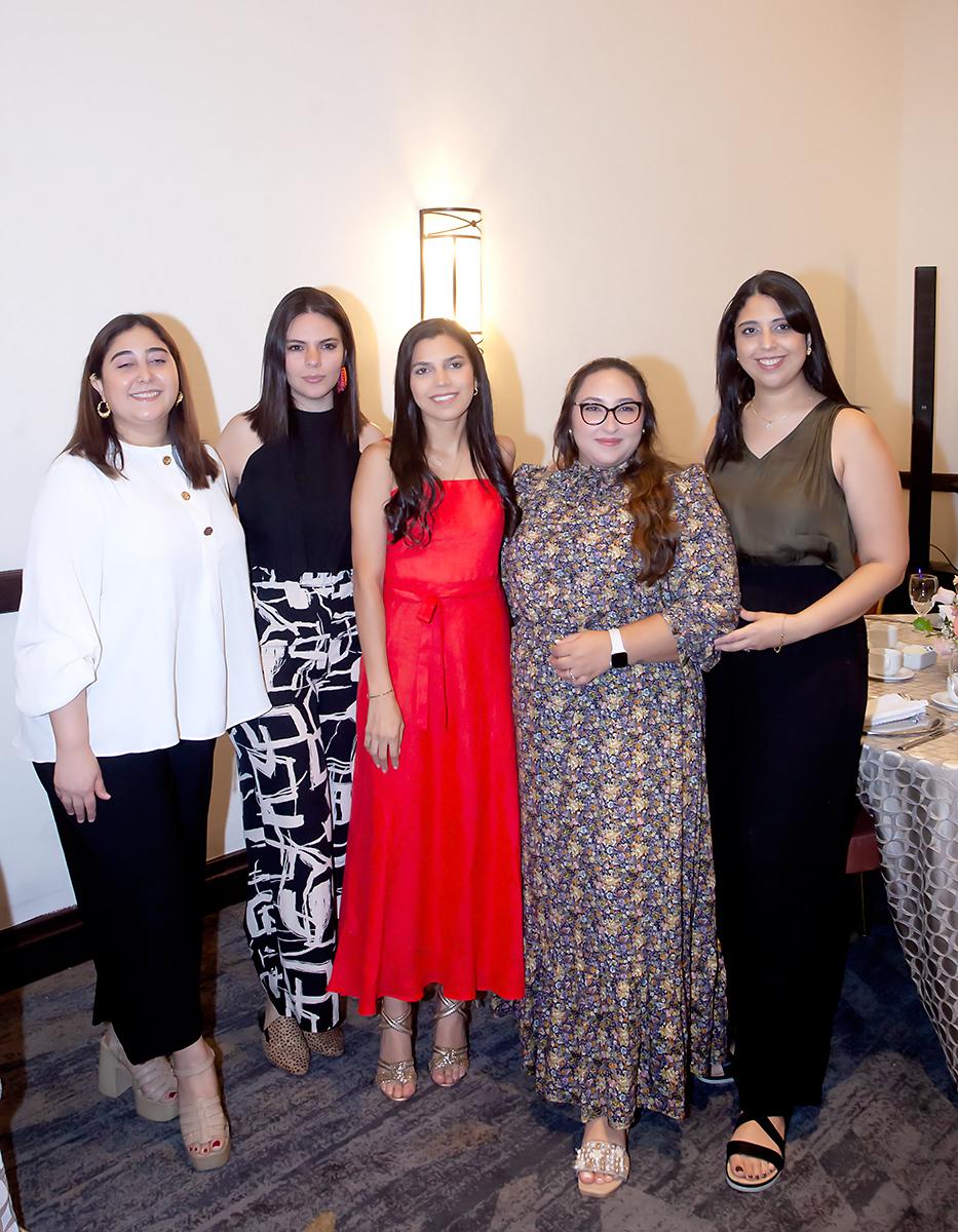 Julia Elena Jiménez, Giselle Bendaña, Sofía Jaar, María José Jiménez e Isabella Jiménez.