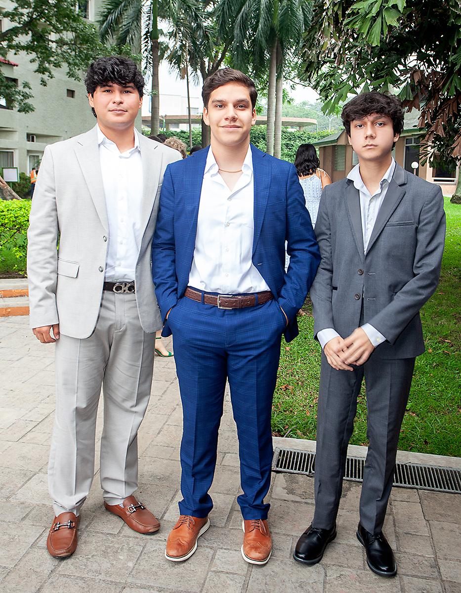 Alessandro Laitano, Andrés Pineda y José Andrés Barillas.