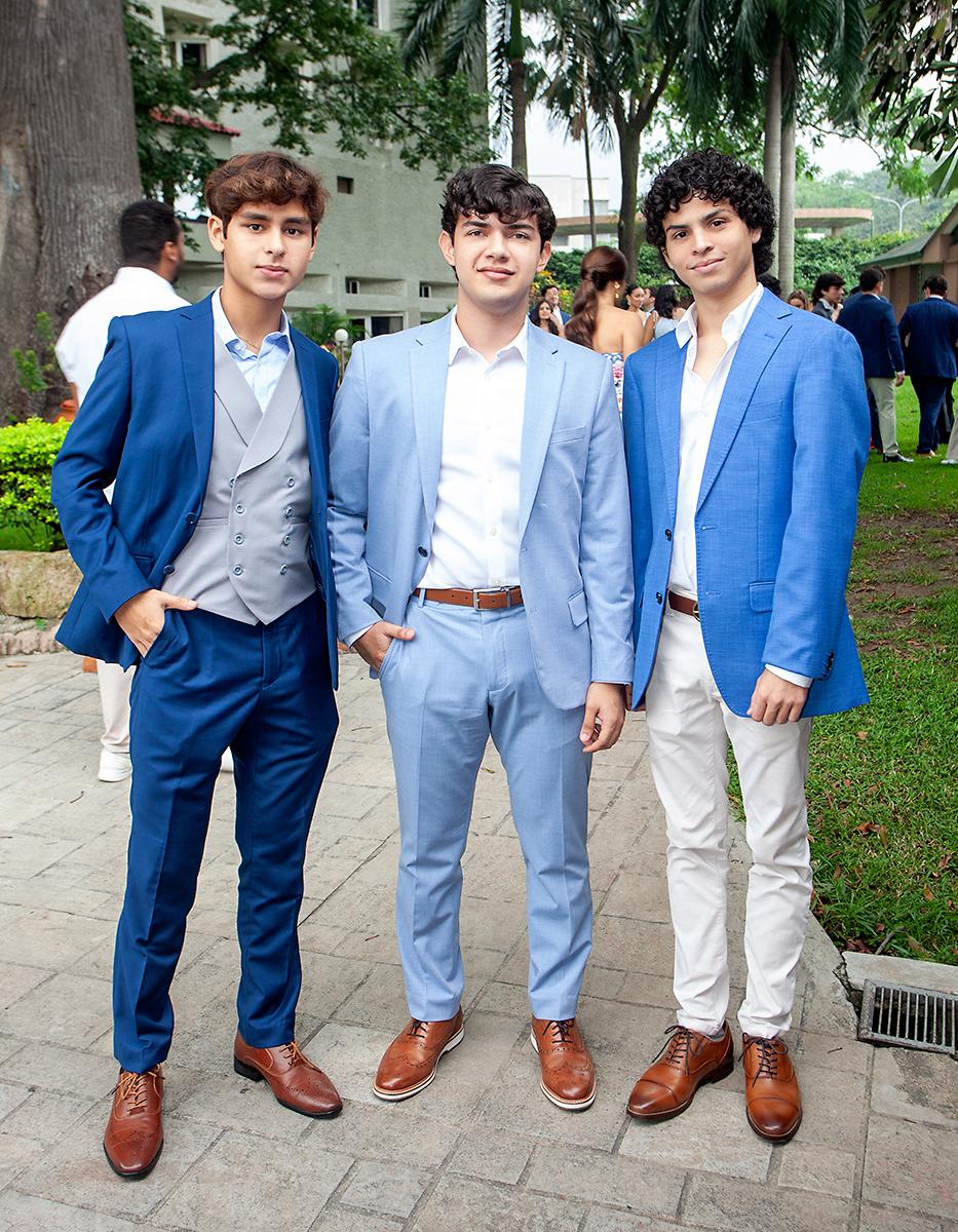 Fabián Alvarenga, Anthony Defago y Enrique Escobar.