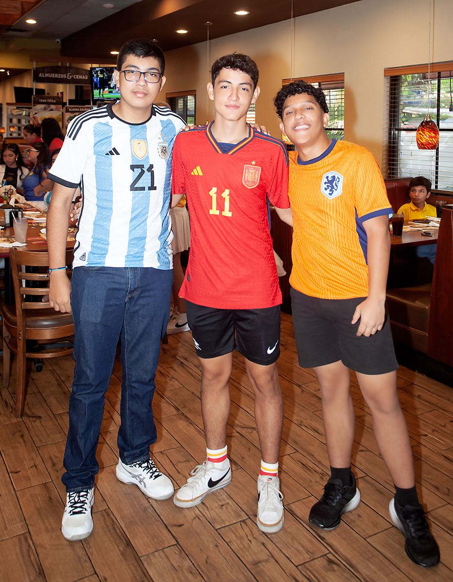 Andree Isaula, Orsy Polanco y Benjamín Paz.