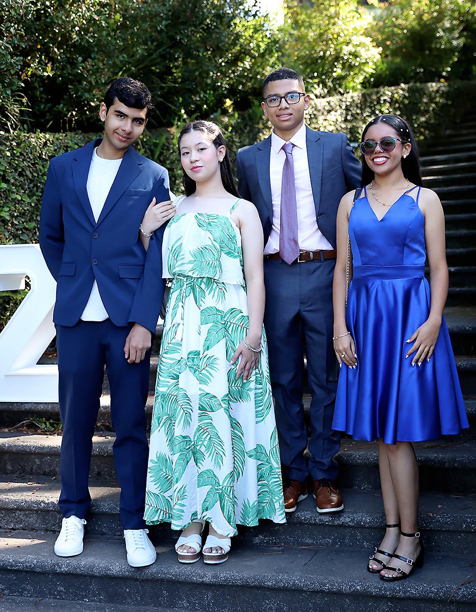 Ángel Cruz, Mildred Galo, Seth Paisano y Valery Rosales.