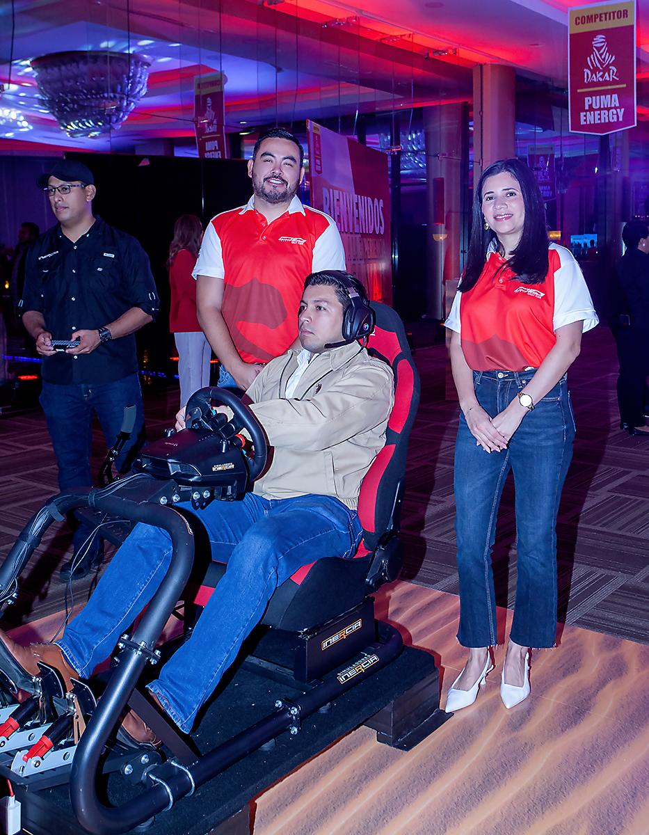 En el evento se instaló un simulador de videojuego.