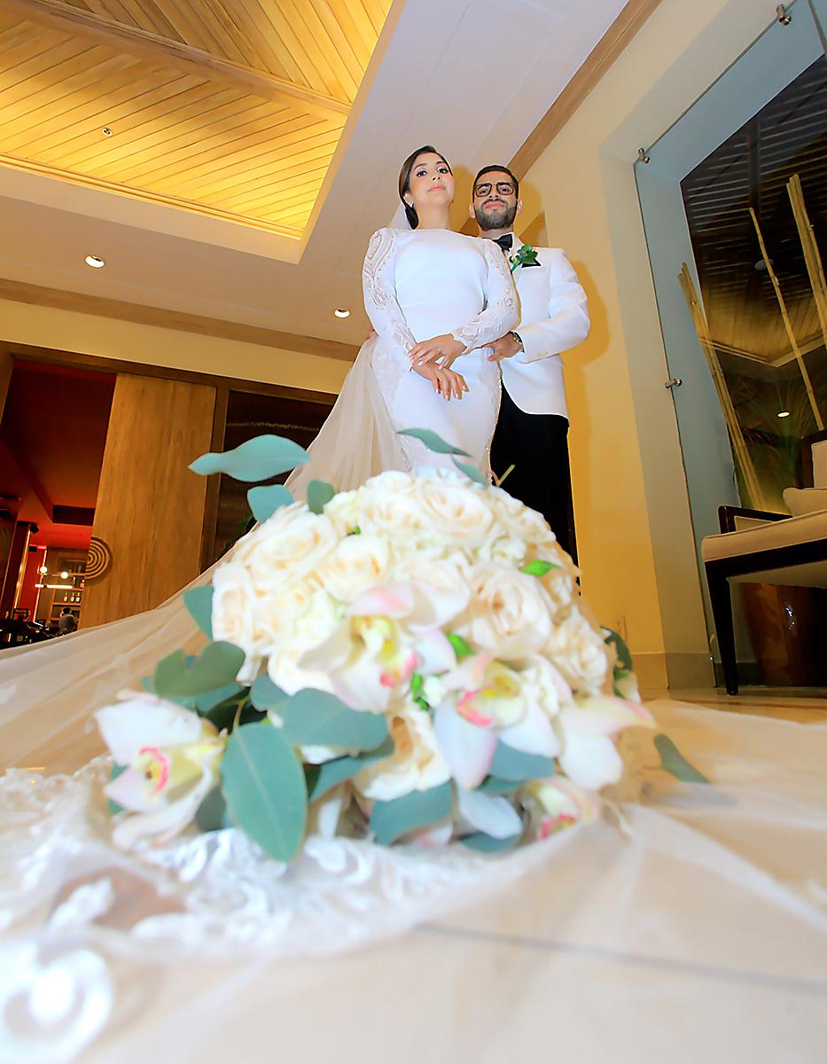 Katia Cordón y Ricardo Brizuela, el día de su boda eclesiástica.