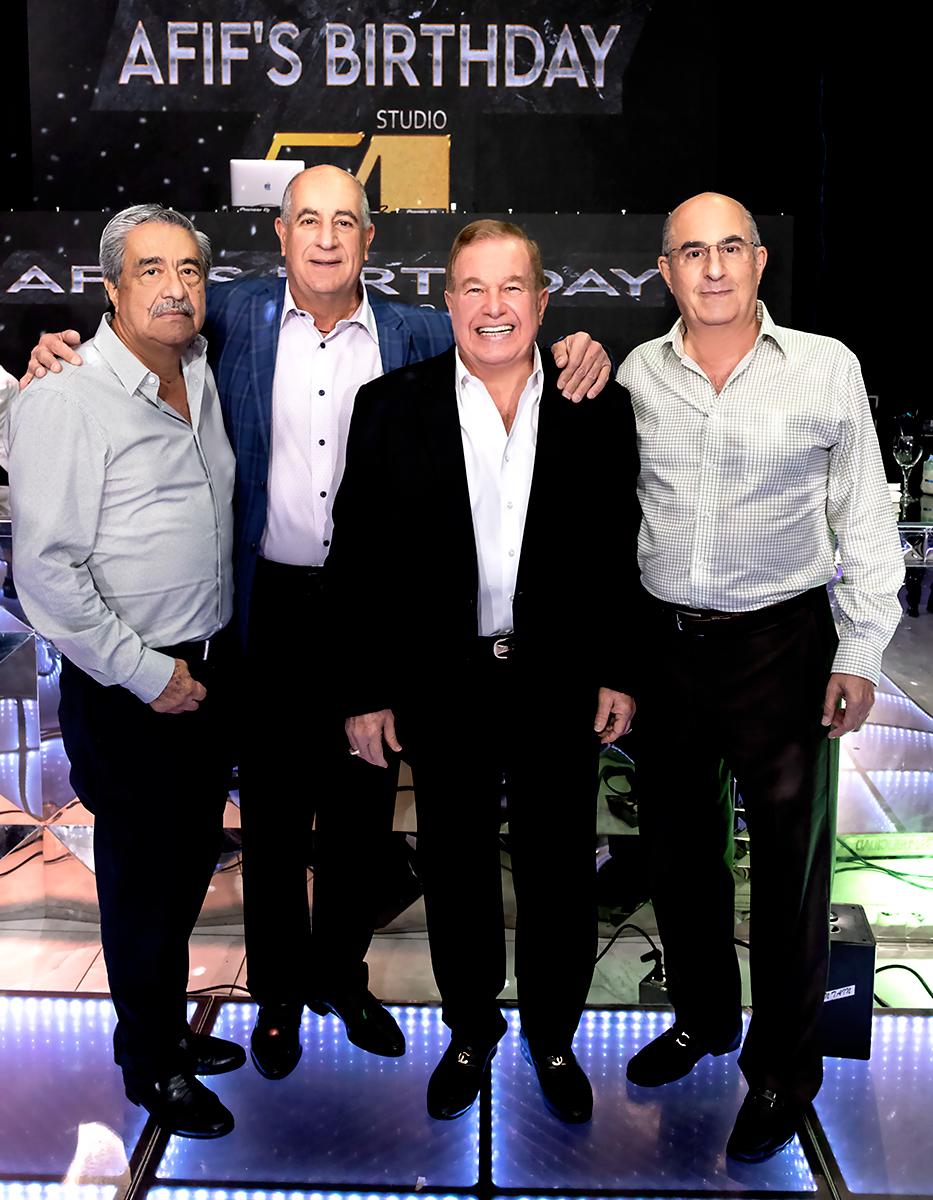 Rafael Flores, Taufic Andonie, Afif Diek y George Andonie