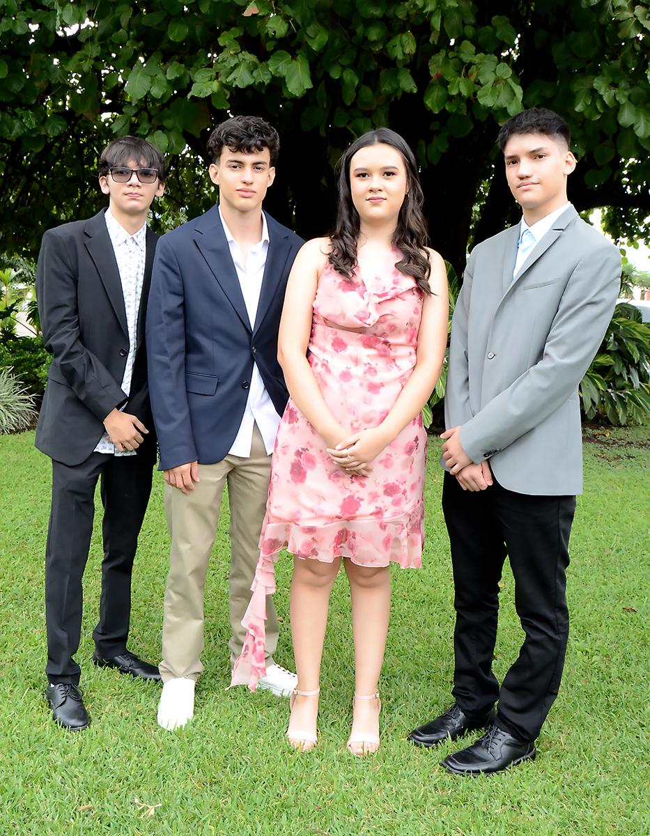 Óscar Salgado,Carlo Trejo, Nazareth Anduray y Brayan Carbajal.