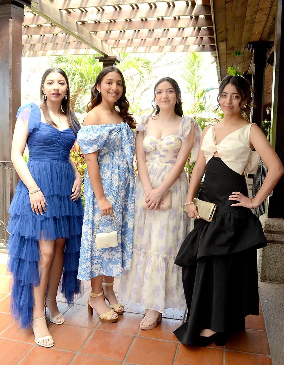 Liliana Ordóñez, Valeria Coello, Aissa Espinal y Nathalia Zelaya.
