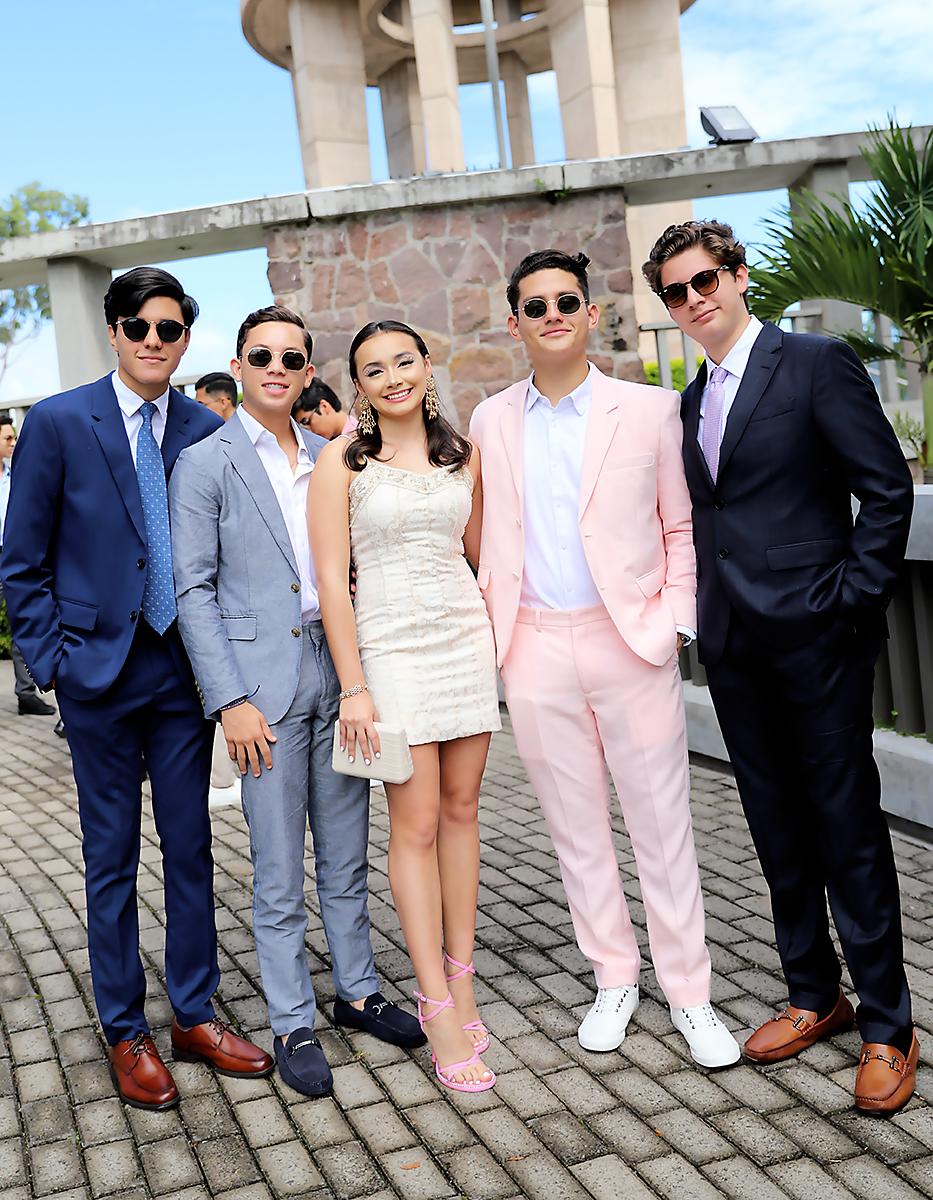 Jesús Vallecillo, Gabriel Barahona, Andrea Guillen, Marlon Acosta y Fernando Fiallos