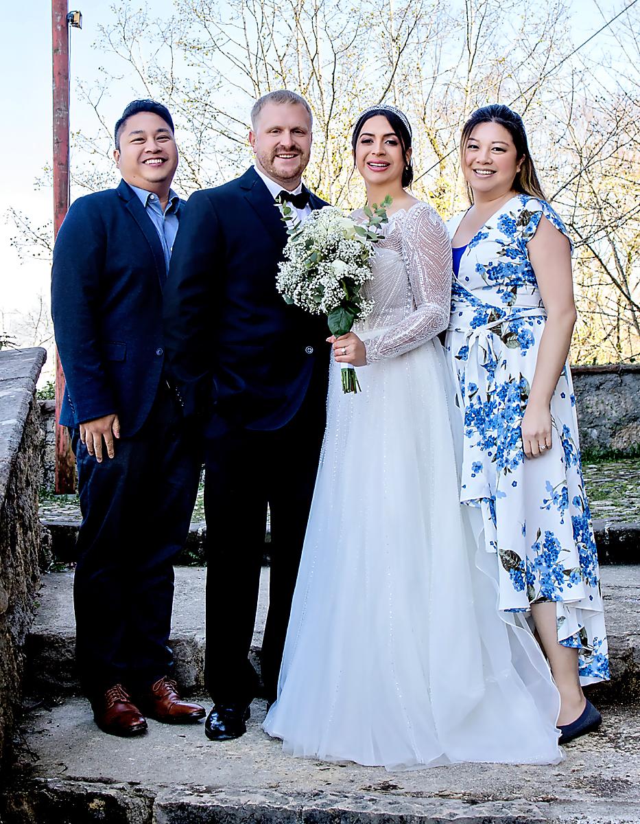 Marc Rillera, Kaleb y Gissela Steinhauer y Michelle Rillera 