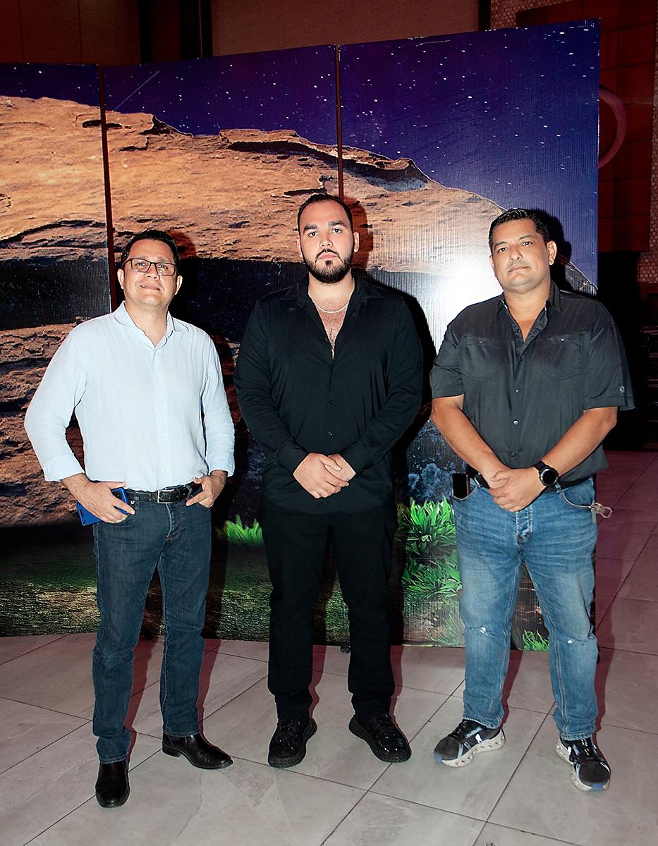 Medardo Caballero, Rubén Dulcey y Carlos Suazo.