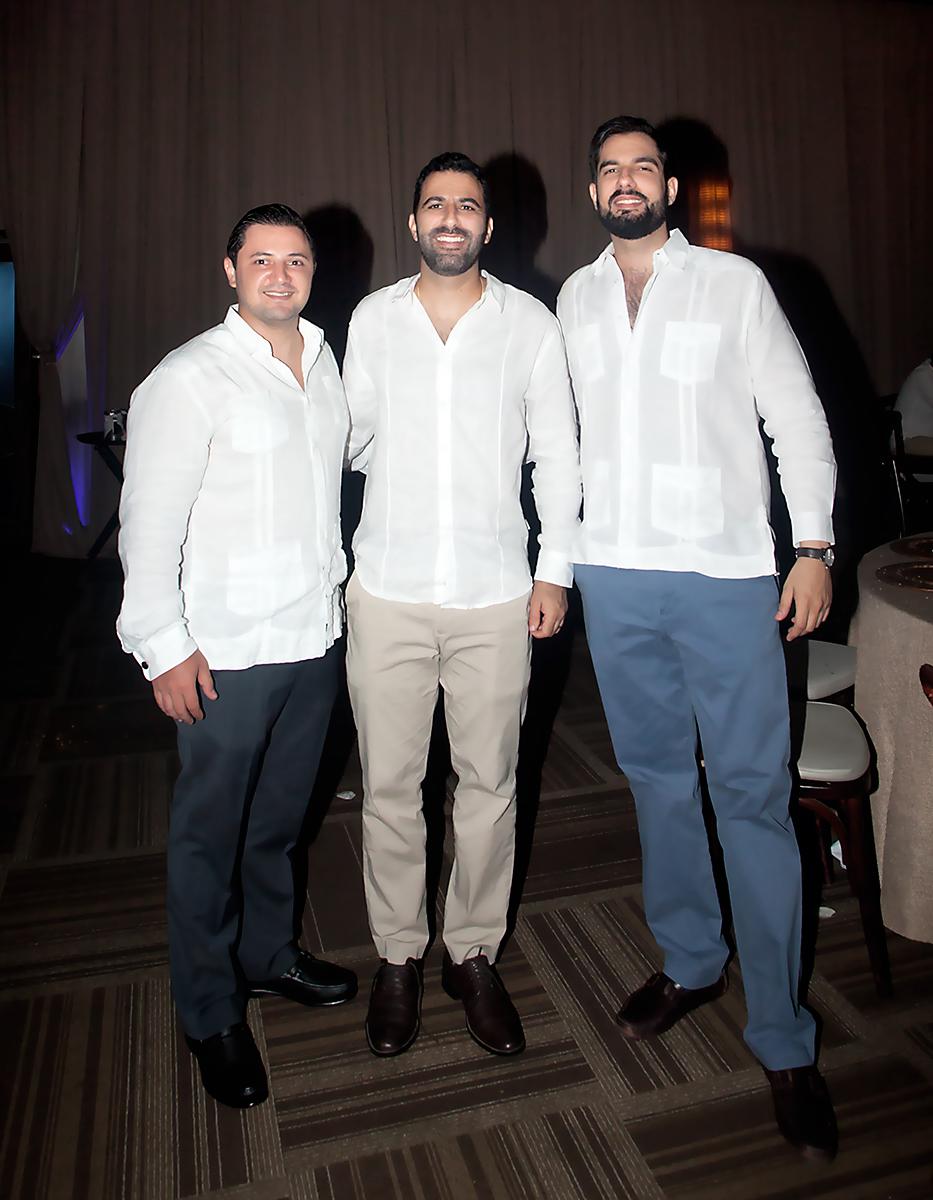 Tino Pineda, Jonathan Andonie y Gamal Nasar.