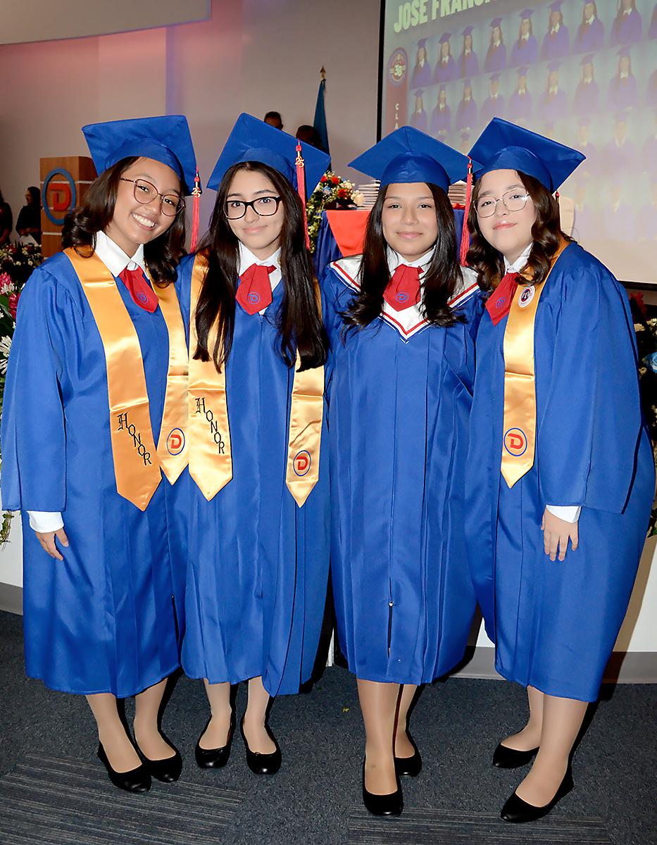 Ariana Velásquez, Angie Meza, Briana Flores y Andrea Cálix.