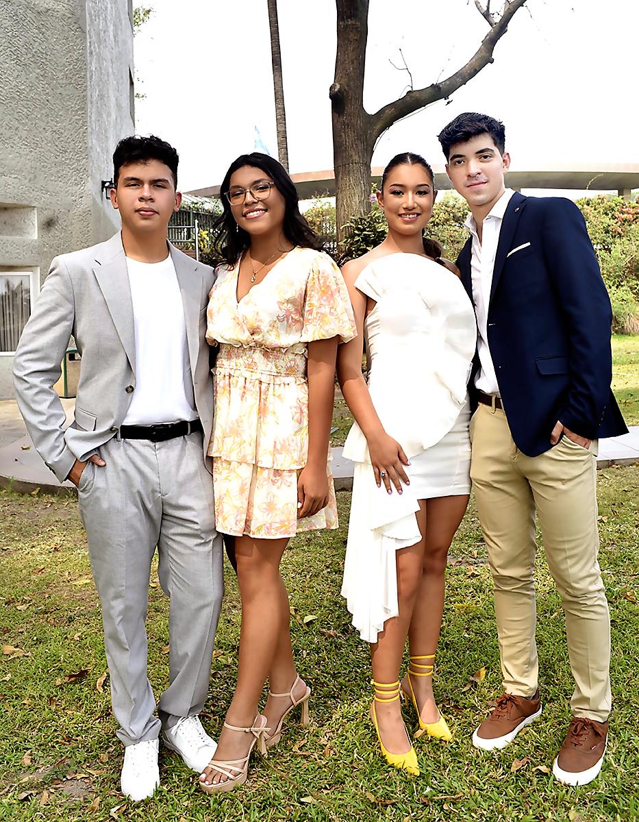 Joseph Torres, Astrid Mendez, Melanie Reyes y Adrián Suazo.